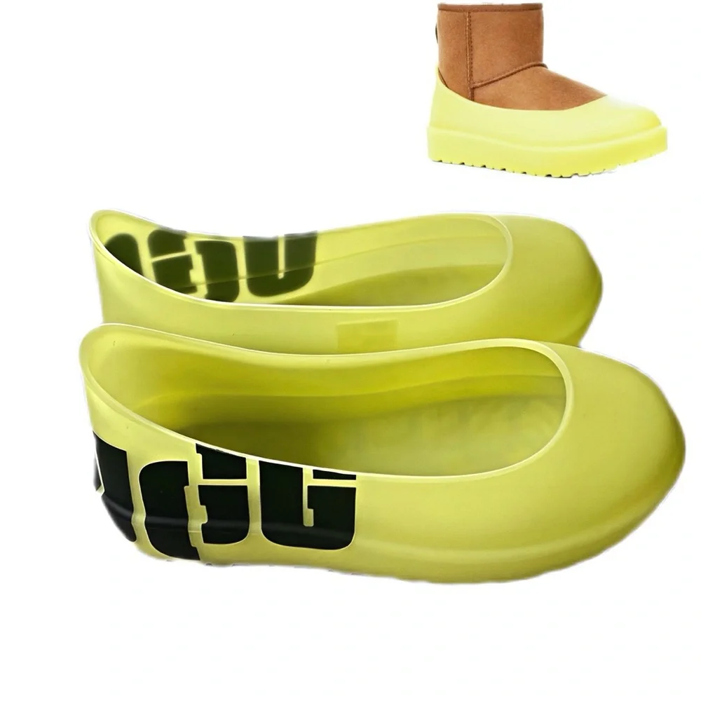 NEW NEON YELLOW/GREEN UGG BOOT GUARD WATERPROOF COVER FITS WOMEN SIZE 5-7
